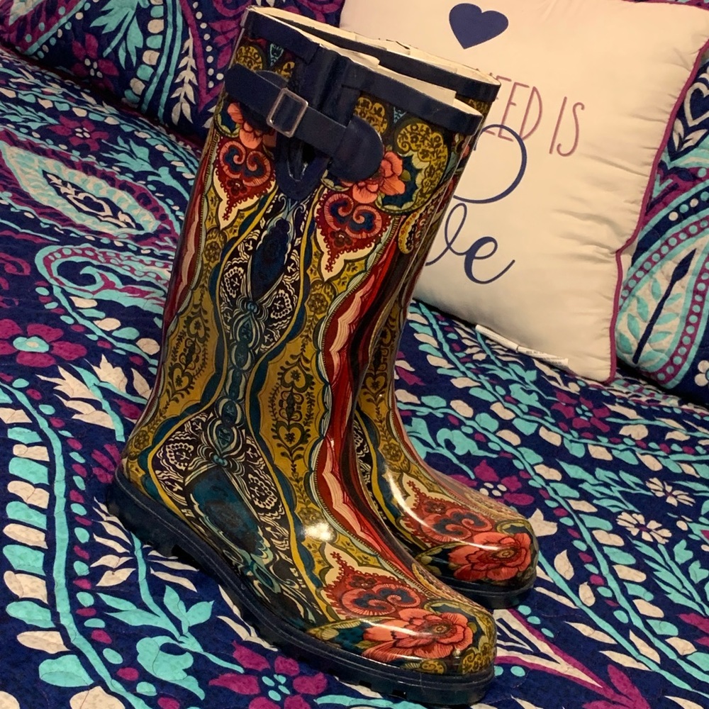 Colorful rain boots